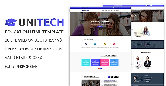 Unitech - Professor Website Template using Bootstrap