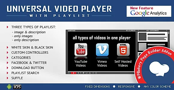Universal Video Player - Addon for WPBakery Page Builder