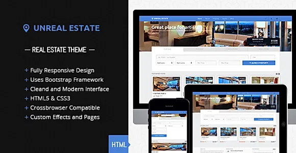 Unreal Estate - Responsive Real Estate template