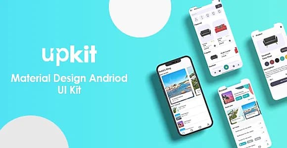 UpKit - Material design android UI kit | 3 app designs included