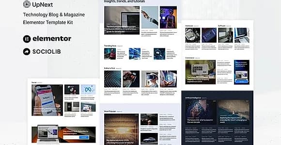 UpNext - Technology Blog & Magazine Elementor Template Kit