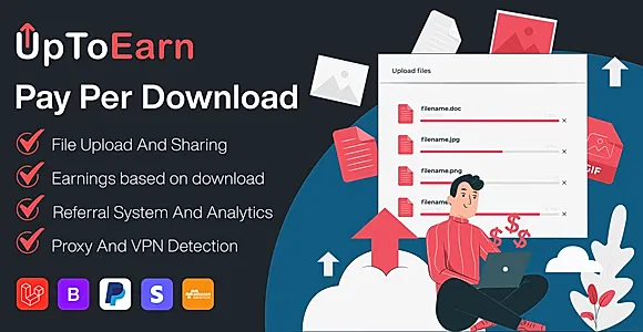 UpToEarn - Pay Per Download Platform (SAAS)