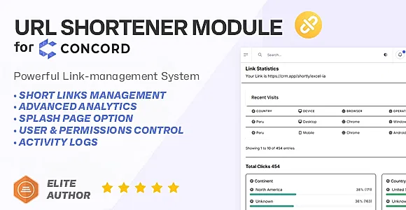 URL Shortener & Smart Link Management Module for Concord CRM