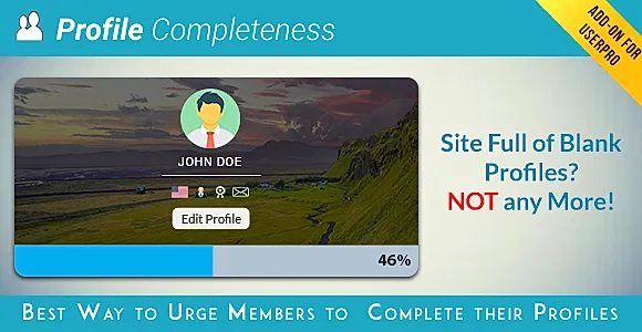 User profile Completeness Add-on for UserPro WordPress Plugin