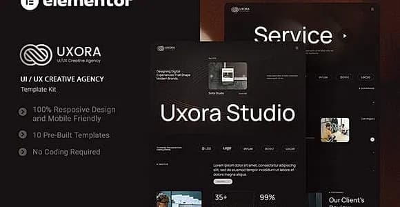 Uxora - UI UX Creative Agency Elementor Template Kit