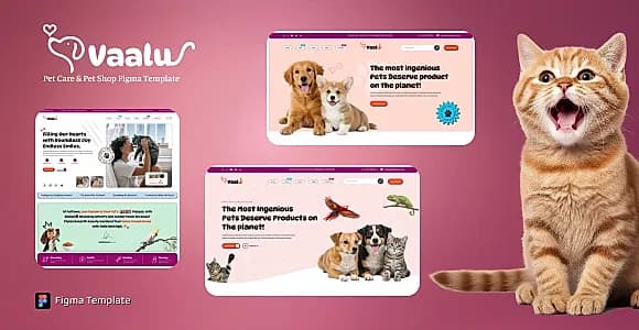 Vaalu - Pet Store & Pet Care Figma Template