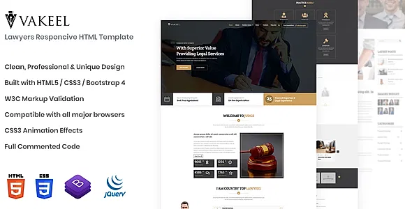 Vakeel - Lawyer HTML Template