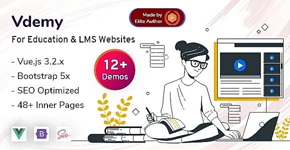 Vdemy - Vuejs Education & Online Courses Template