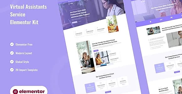 Veha - Virtual Assistant & Administrative Elementor Template Kit