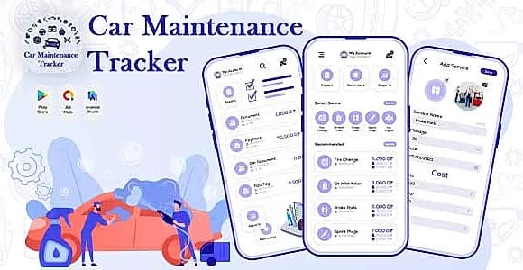 Vehicle Maintenance Tracker - Mileage Tracker - Vehicle Log - Car Maintenance App - Car Services
