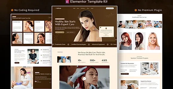 Velinae – Dermatology & Skin Care Elementor Template Kit