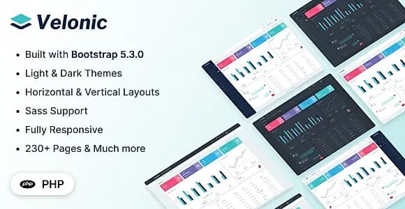 Velonic - PHP Admin & Dashboard Template