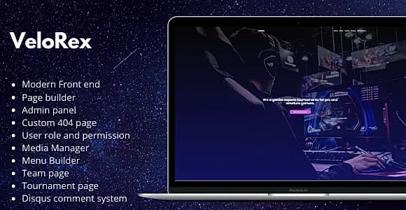 VeloRex – Gaming eSports Tournament Script