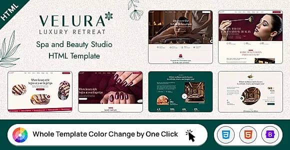 VELURA - Spa and Beauty Studio HTML Template
