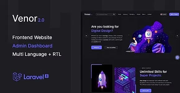 Venor - Multipurpose Website CMS & Creative Agency Management System