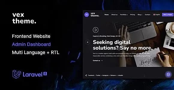 Vex - Multipurpose Website CMS & Creative Agency Management System
