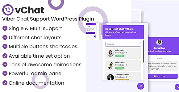 Viber Chat Support Pro WordPress Plugin