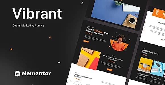 Vibrant - Digital Agency  Elementor Template Kit