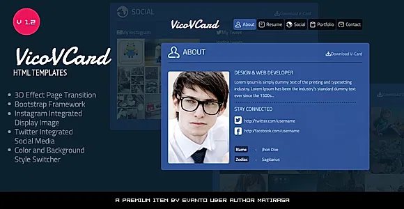 Vico V Card - Roundabout Resume Template