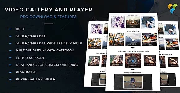 Video Gallery and Player Pro WordPress Plugin