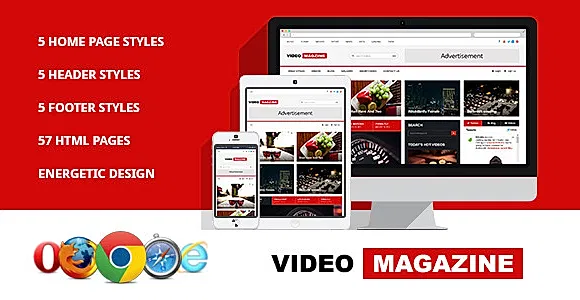 Video Magazine - HTML Magazine Template