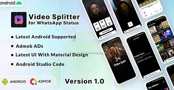 Video Splitter for WhatsApp Status  | Video Status Splitter | Video Cutter | Android App |Admob
