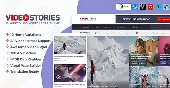 VideoStories Pro WordPress Theme