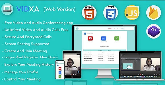 Vidxa (WEB)- Free Video Conferencing  for Live Class, Meeting, Webinar, Online Training