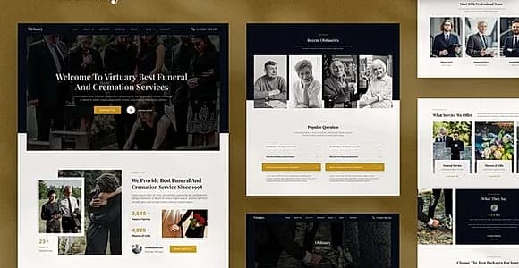 Virtuary - Funeral & Cremation Services Elementor Template Kit