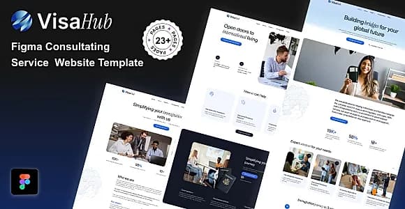 VisaHub - Immigration & Consulting Service Figma Template