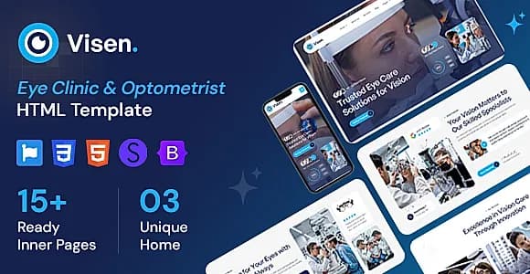 Visen - Eye Clinic & Optometrist HTML Template