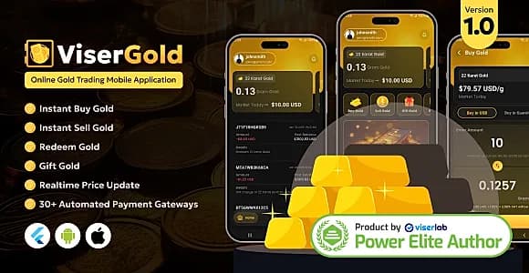 ViserGold - Online Gold Trading Flutter App