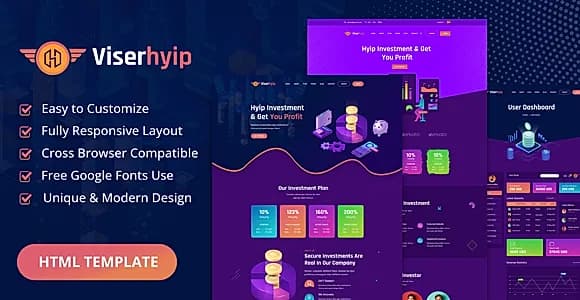 ViserHyip - Hyip Investment Business HTML Template