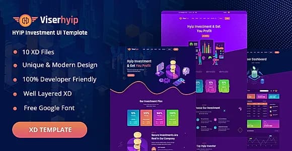ViserHyip - Hyip Investment Business XD template