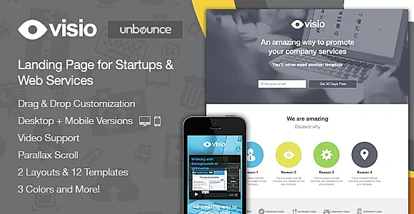 Visio - Landing Page for Startups & Web Services