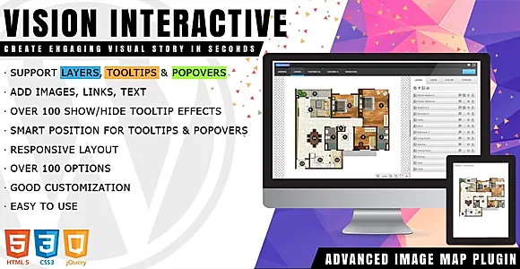 Vision - Interactive Image Map Builder WordPress Plugin