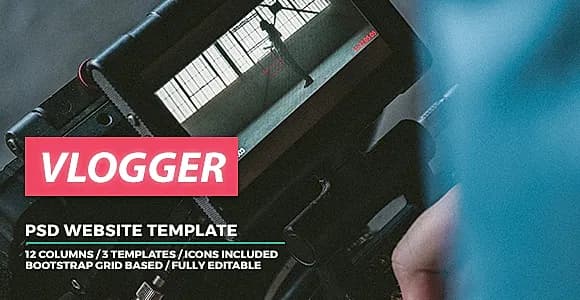 Vlogger - Video Website Template