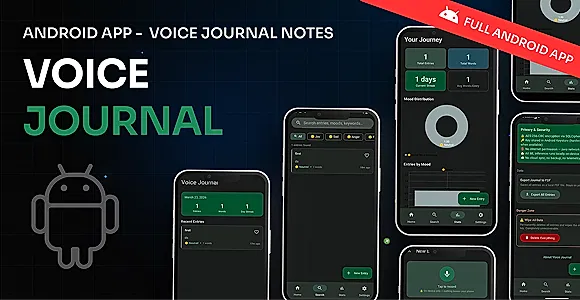Voice Journal – Offline AI Voice Diary with Mood Detection & Encryption (Android)
