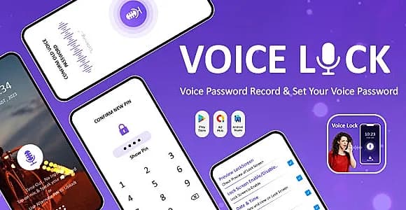Voice Lock - Pin Pattern - Speak to Unlock - Screen Lock - Smart Voice Lock - App Lock