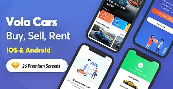 Vola Cars - Sell Car and Rental Car Mobile UI Kit