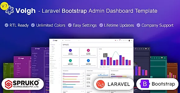 Volgh – Laravel Bootstrap Admin Dashboard Template