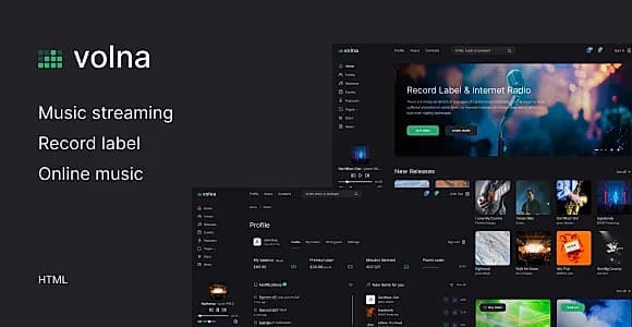 Volna – Record label & Music streaming HTML Template