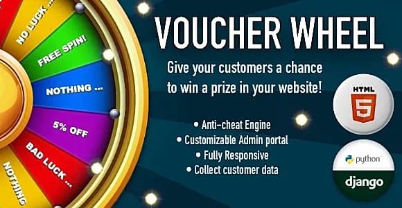 Voucher Wheel - Engage and give prizes to your customers