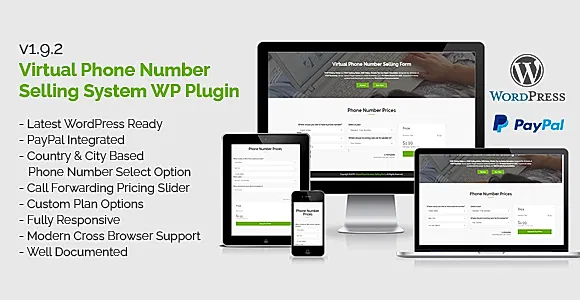 VPNSF - Virtual phone number selling form WordPress Plugin