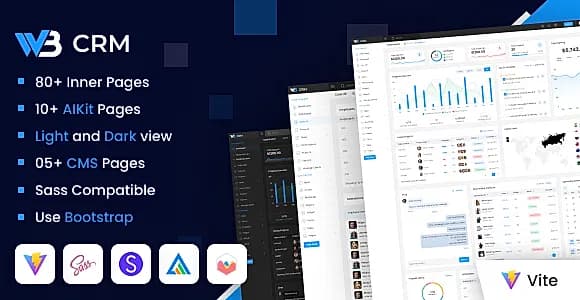 W3CRM - Vite Admin Dashboard Template