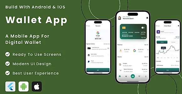 Wallet App - Flutter Mobile App Template