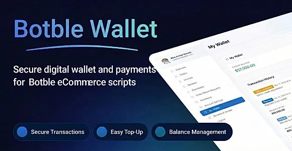 E-Wallet - Payment Wallet System For Botble eCommerce scripts