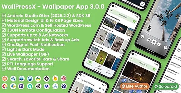 WallPressX - WordPress Wallpaper App - WordPress API - One Post for Multiple Wallpapers