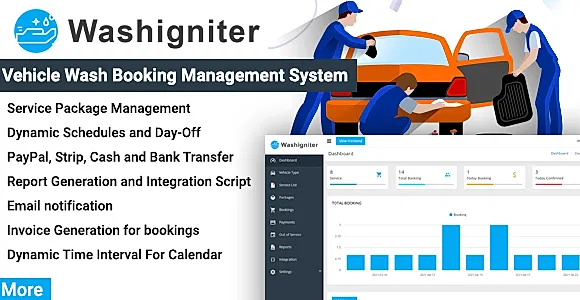 Washigniter - Vehicle Wash Booking Management System
