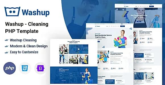 Washup – Cleaning Services PHP Template